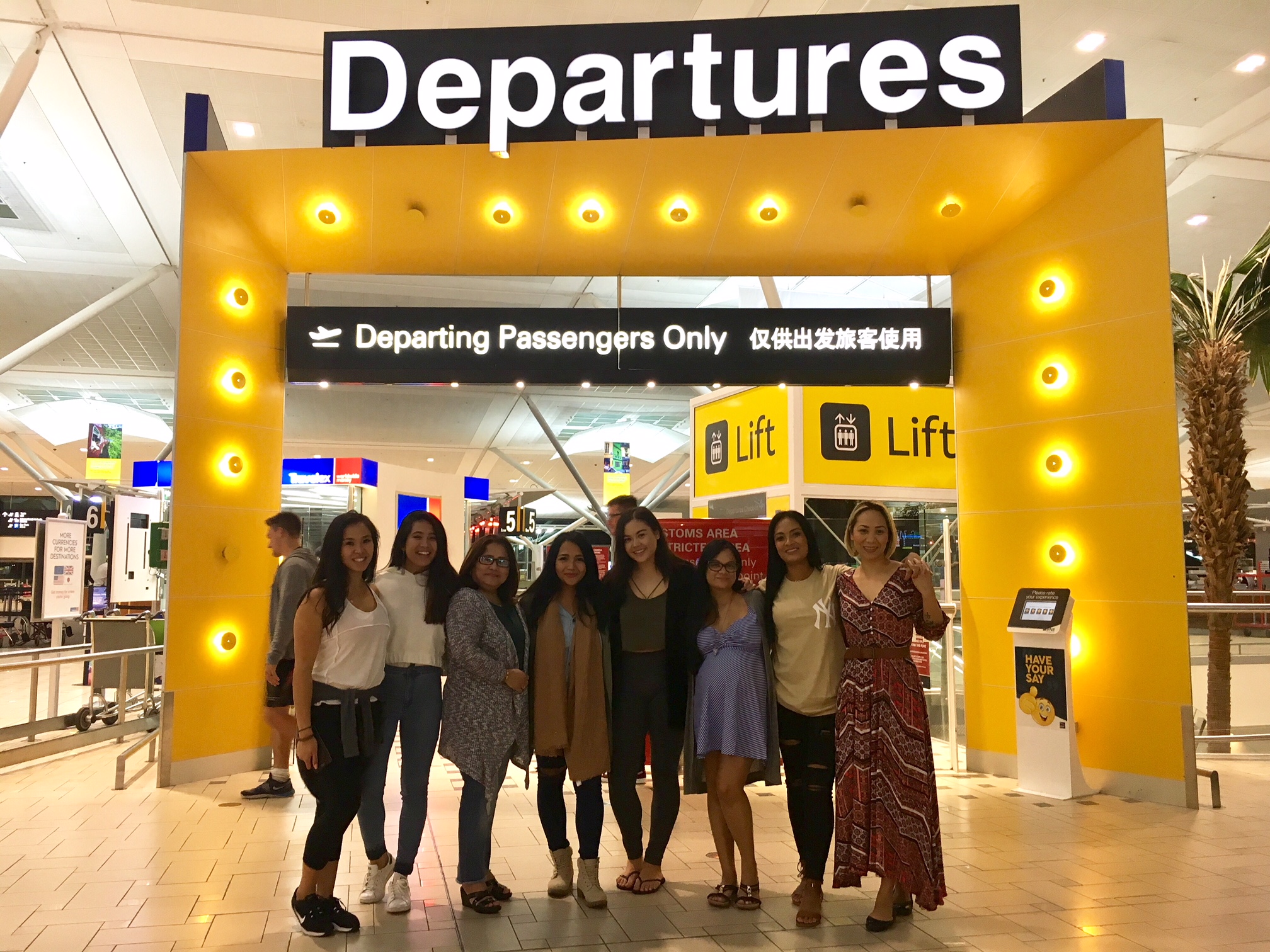 Departure gate before the one-way ticket journey