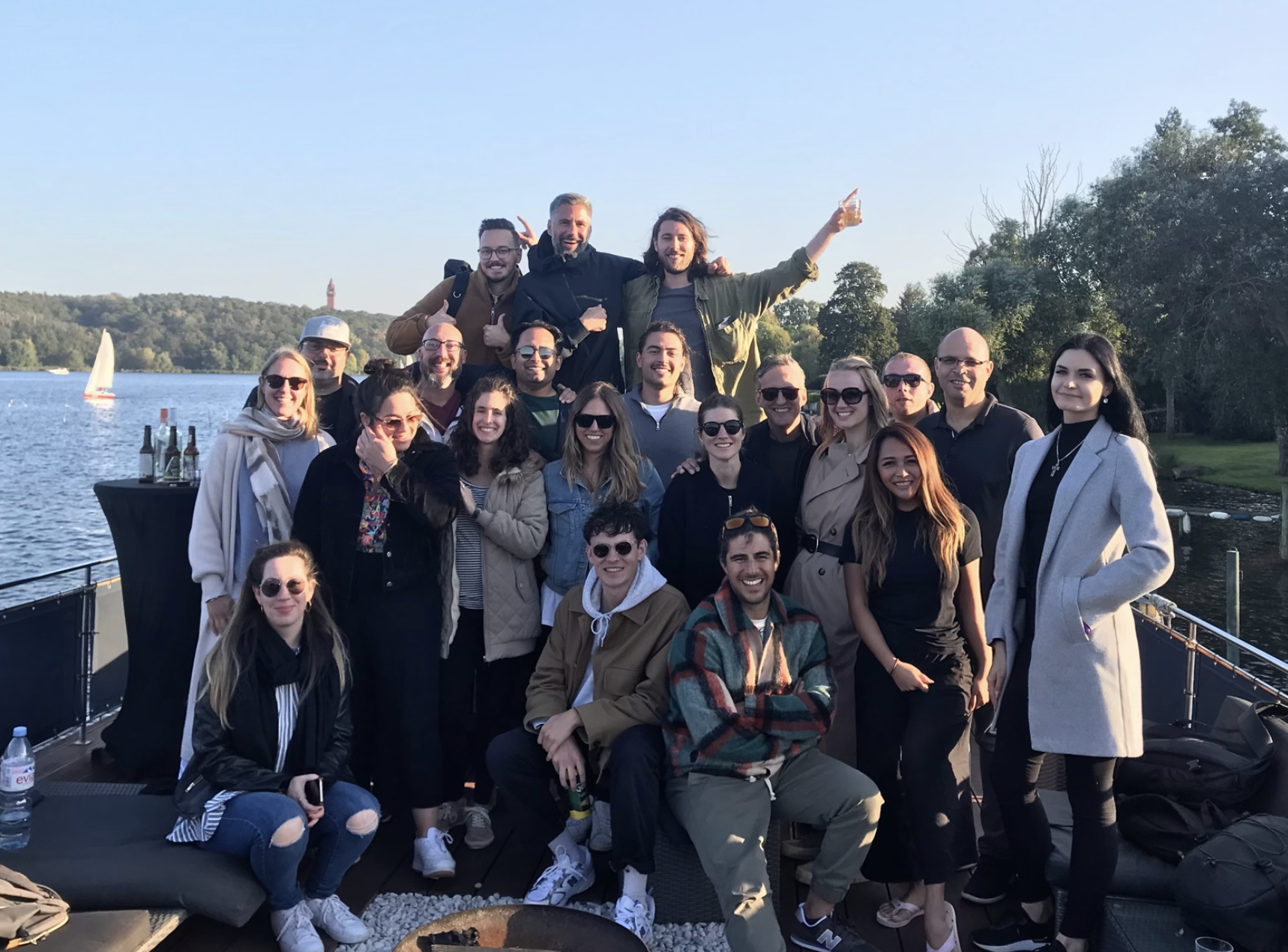 Company group on a cruise trip
