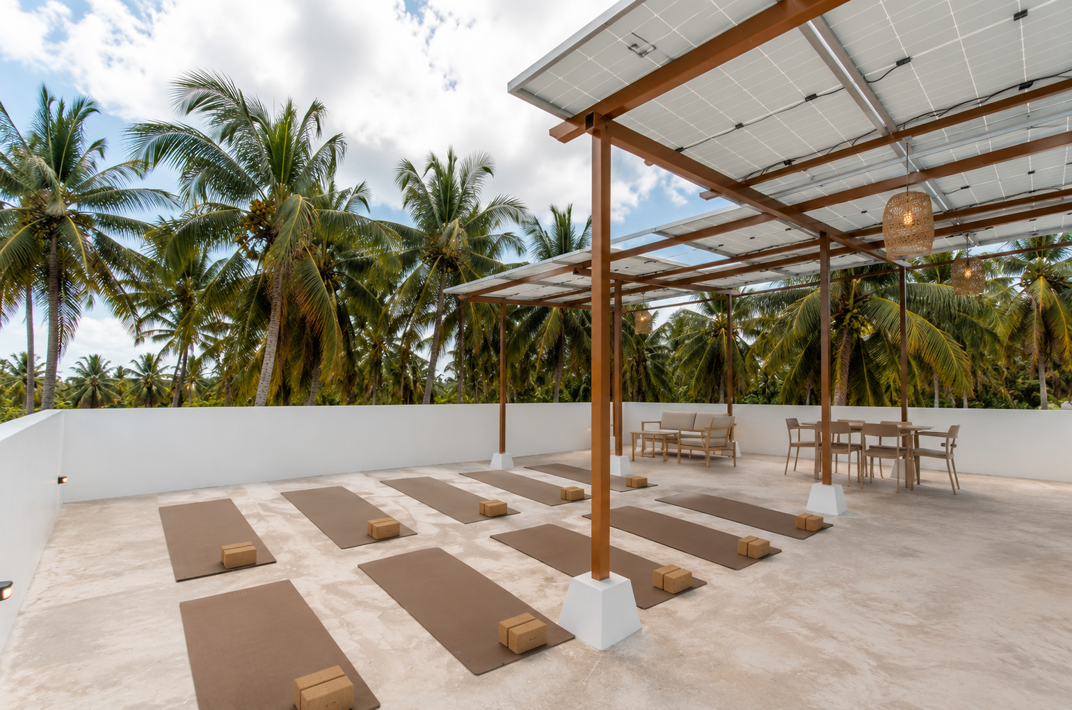 Rooftop mornings at La Luna Villa